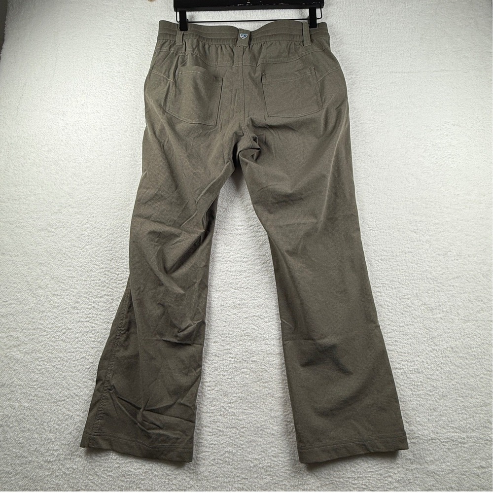 KUHL Women Pants Hiking Zip Pockets Drawstring Pockets 17S Olive Green sz 12 - Picture 2 of 8